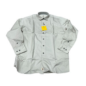 NWT Duck Head Mens‎ Stone Solid Spread Collar Kingston Twill Shirt Button Down M